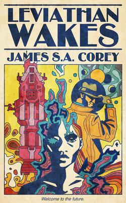 Leviathan Wakes cover redesign (in retro style) (2022).